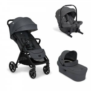 Poussette trio parcel lx signature + siège auto sprint + nacelle ramble xl ebony gris Joie