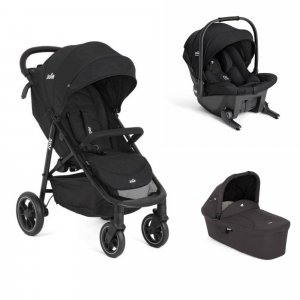 Poussette trio litetrax shale + siège auto sprint eclipse + nacelle ramble shale noir Joie