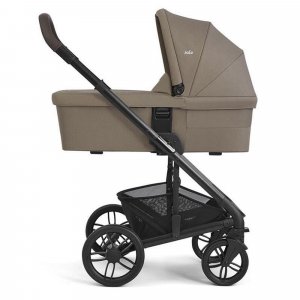 Poussette trio chrome 2 + siège auto sprint sandstone + nacelle chrome 2 cashew Joie