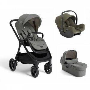 Poussette trio finiti signature + siège auto i-snug 2 fern + nacelle ramble signature xl evergreen Joie