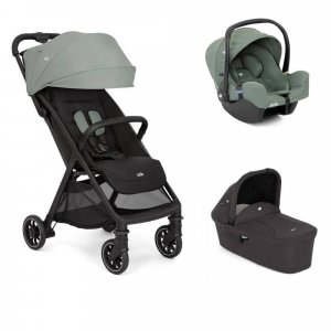 Poussette trio pact pro abyss vert + siège auto i-snug 2 laurel + nacelle ramble shale noir Joie