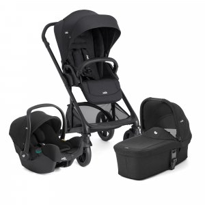 Poussette trio chrome 2 + siège auto i-snug 2 + nacelle chrome 2 raven Joie