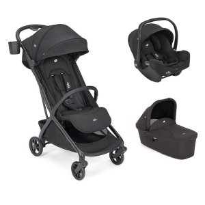 Poussette trio porto + siège auto i-snug 2 raven + nacelle ramble shale Joie