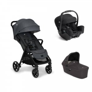 Poussette trio parcel lx signature ebony + siège auto i-starter sandstone + nacelle ramble shale Joie