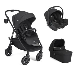 Poussette trio versadrift + siège auto i-snug 2 + nacelle ramble xl raven Joie