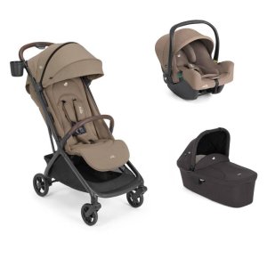 Poussette trio porto + siège auto i-snug 2 cashew + nacelle ramble shale Joie