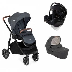 Poussette trio versatrax + siege auto i-jemini + nacelle ramble xl Joie