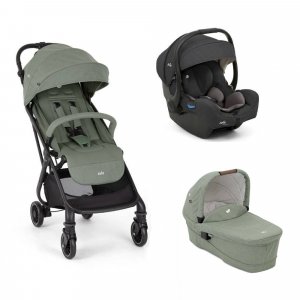 Poussette trio tourist laurel vert + siège auto i-gemm 3 shale noir + nacelle ramble xl laurel Joie