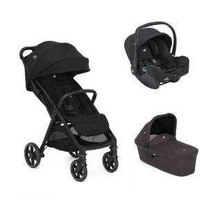 Poussette trio parcel lx signature eclipse + siège auto i-snug 2 raven + nacelle ramble shale Joie