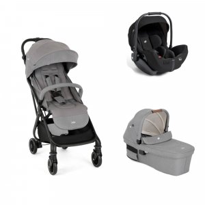 Poussette trio tourist + siège auto i-level pro eclipse + nacelle ramble xl pebble gris / noir Joie