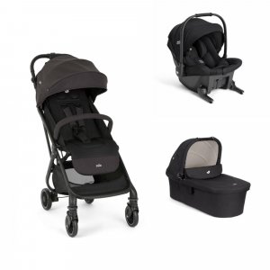 Poussette trio tourist + siège auto sprint eclipse + nacelle ramble xl shale noir Joie