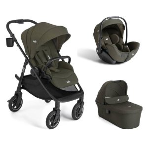 Poussette trio versadrift + siège auto i-level pro evergreen + nacelle ramble xl fern Joie