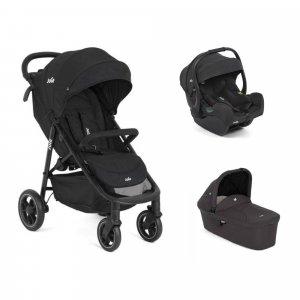Poussette trio litetrax + siège auto i-gemm 3 raven + nacelle ramble shale noir Joie