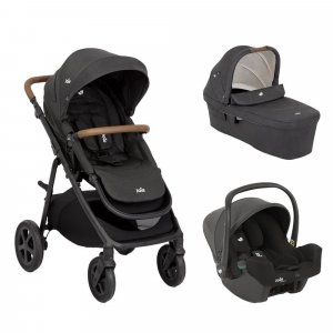 Poussette trio alore + siège auto i-snug 2 + nacelle ramble xl shale noir Joie