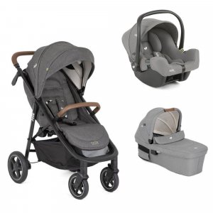 Poussette trio mytrax pro shell gray + siège auto i-snug 2 pebble + nacelle ramble xl pebble gris Joie