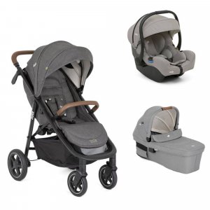 Poussette trio mytrax pro shell gray + siège auto i-gemm 3 pebble + nacelle ramble xl pebble gris Joie