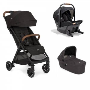 Poussette trio pact pro shale + siège auto sprint eclipse + nacelle ramble shale noir Joie