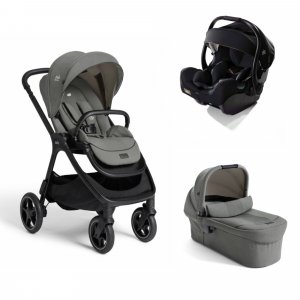 Poussette trio finiti + siège auto i-jemini eclipse + nacelle ramble xl evergreen vert / noir Joie