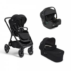 Poussette trio finiti signature eclipse + siège auto i-gemm 3 shale + nacelle ramble signature xl eclipse noir Joie