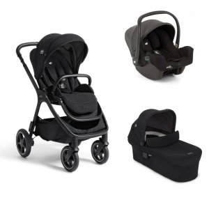 Poussette trio finiti signature eclipse + siège auto i-snug 2 shale + nacelle ramble signature xl eclipse noir Joie