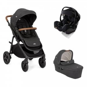 Poussette trio alore shale + siège auto i-jemini eclipse + nacelle ramble xl shale noir Joie