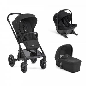 Poussette trio chrome 2 + siège auto sprint eclipse + nacelle chrome 2 raven Joie