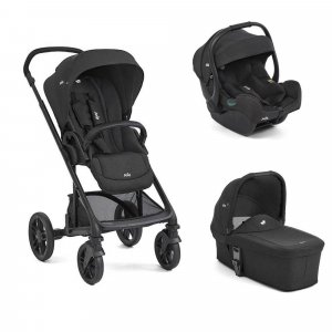 Poussette trio chrome 2 + siège auto i-gemm 3 + nacelle chrome 2 raven Joie