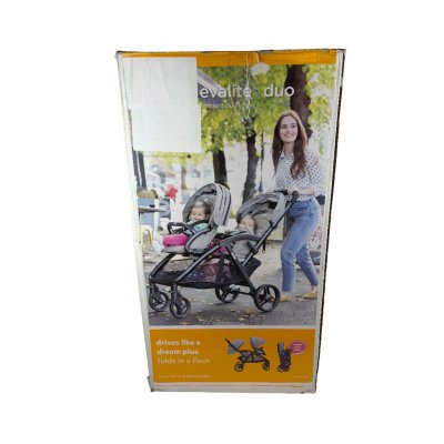 Les imparfaits - poussette double evalite duo shale noir