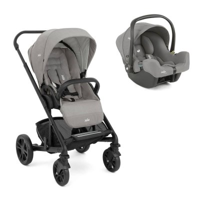 Poussette duo chrome + siège auto i-snug 2 pebble gris