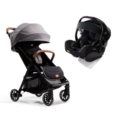 Poussette duo parcel signature carbon gris + siège auto i-jemini eclipse noir