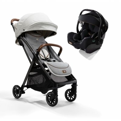 Poussette duo parcel signature oyster blanc + siège auto i-jemini eclipse noir