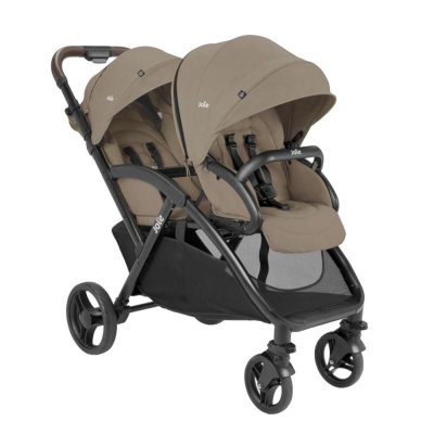 Poussette duo evalite double cashew + siège auto i-starter sandstone