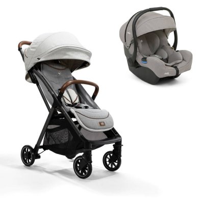 Poussette duo parcel signature oyster blanc + siège auto i-gemm 3 pebble gris
