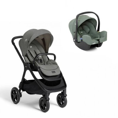 Poussette duo finiti signature evergreen + siège auto i-snug 2 laurel vert