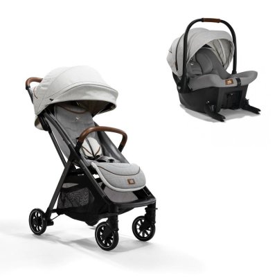 Poussette duo parcel signature + siège auto sprint oyster blanc