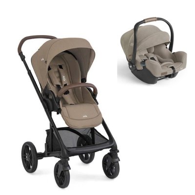 Poussette duo chrome 2 cashew + siège auto i-starter sandstone