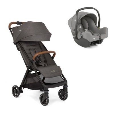 Poussette duo pact pro shell gray + siège auto i-snug 2 pebble gris
