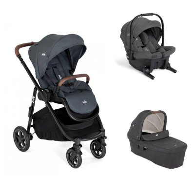 Poussette trio versatrax moonlight bleu + siège auto sprint ebony gris + nacelle ramble xl shale noir