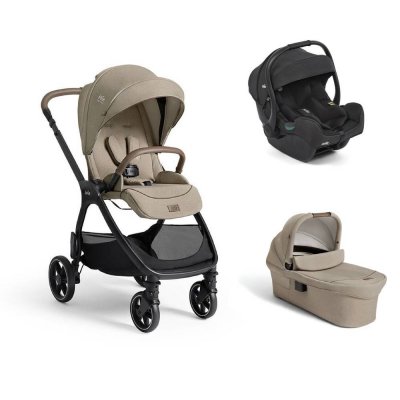 Poussette trio valora + siège auto i-gemm 3 raven + nacelle ramble xl sandstone