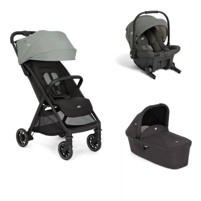 Poussette trio pact pro abyss vert + siège auto sprint evergreen + nacelle ramble shale noir