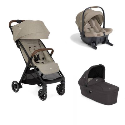 Poussette trio pact pro oak beige + siège auto sprint sandstone + nacelle ramble shale noir