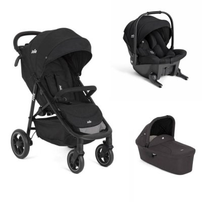 Poussette trio litetrax shale + siège auto sprint eclipse + nacelle ramble shale noir