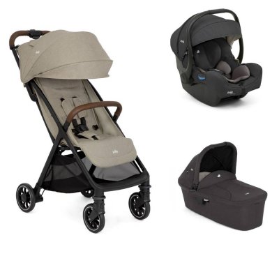 Poussette trio pact pro oak beige + siège auto i-gemm 3 shale + nacelle ramble shale noir