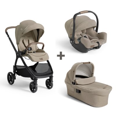Poussette trio valora + siège auto i-starter + nacelle ramble xl sandstone
