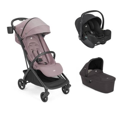 Poussette trio porto elderberry + siège auto i-snug 2 raven + nacelle ramble shale