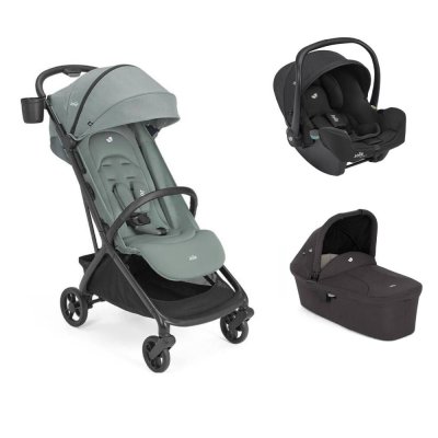 Poussette trio porto sky + siège auto i-snug 2 raven + nacelle ramble shale