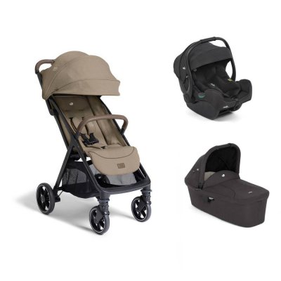 Poussette trio parcel lx signature sandstone + siège auto i-gemm 3 raven + nacelle ramble shale