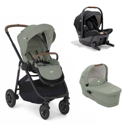 Poussette trio versatrax laurel vert + siège auto sprint eclipse noir + nacelle ramble xl laurel