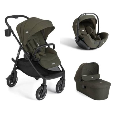 Poussette trio versadrift + siège auto i-level pro evergreen + nacelle ramble xl fern