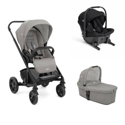 Poussette trio chrome pebble + siège auto sprint eclipse noir + nacelle chrome pebble gris